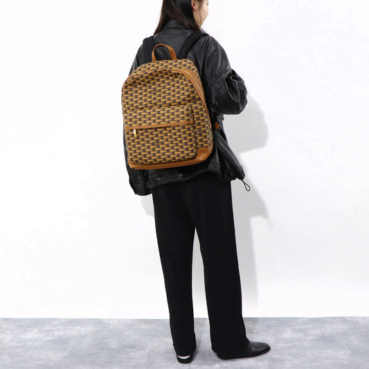 バリー BALLY バッグ リュック・デイパック ユニセックス BORD TREKK グレー系 ブラウン×レッド ブラウン レザー メンズ レディース ペナントモチーフ ゴールド金具 シルバー金具