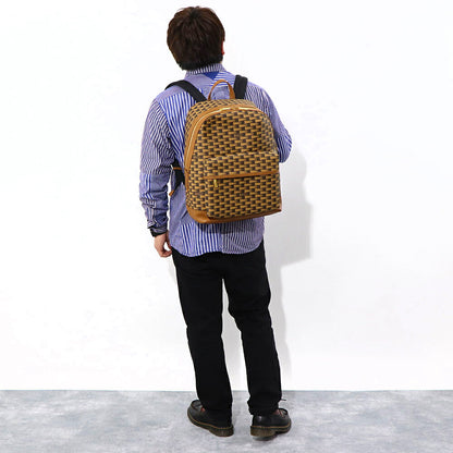 バリー BALLY バッグ リュック・デイパック ユニセックス BORD TREKK グレー系 ブラウン×レッド ブラウン レザー メンズ レディース ペナントモチーフ ゴールド金具 シルバー金具