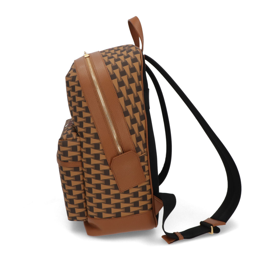 バリー BALLY バッグ リュック・デイパック ユニセックス BORD TREKK グレー系 ブラウン×レッド ブラウン レザー メンズ レディース ペナントモチーフ ゴールド金具 シルバー金具