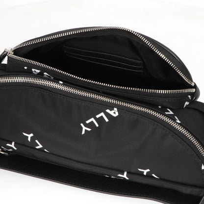 バリー BALLY バッグ ボディバッグ ユニセックス CODE BELT BAG ネイビー ブラック ナイロン レザー メンズ レディース ロゴプリント 総柄 MAS01W