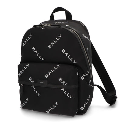 バリー BALLY バッグ リュック・デイパック ユニセックス CODE BACKPCK ネイビー ブラック ナイロン レザー メンズ レディース ロゴプリント 総柄  MAK02W