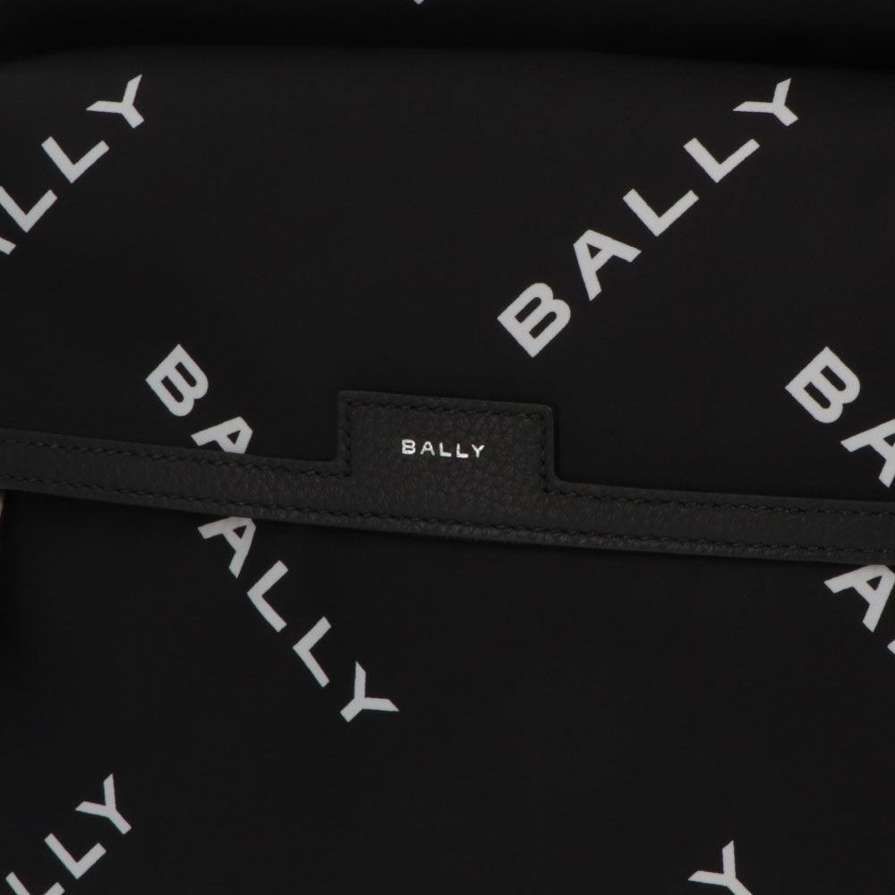 バリー BALLY バッグ リュック・デイパック ユニセックス CODE BACKPCK ネイビー ブラック ナイロン レザー メンズ レディース ロゴプリント 総柄  MAK02W