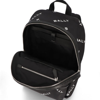 バリー BALLY バッグ リュック・デイパック ユニセックス CODE BACKPCK ネイビー ブラック ナイロン レザー メンズ レディース ロゴプリント 総柄  MAK02W