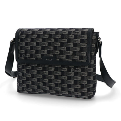 バリー BALLY バッグ ショルダーバッグ メンズ PENNANT CROSS ネイビー デニム レザー クロスボディーバッグ モノグラム 総柄  PENNANT CROSS/U507P