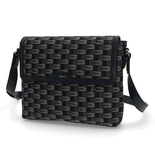 バリー BALLY バッグ ショルダーバッグ メンズ PENNANT CROSS ネイビー デニム レザー クロスボディーバッグ モノグラム 総柄  PENNANT CROSS/U507P