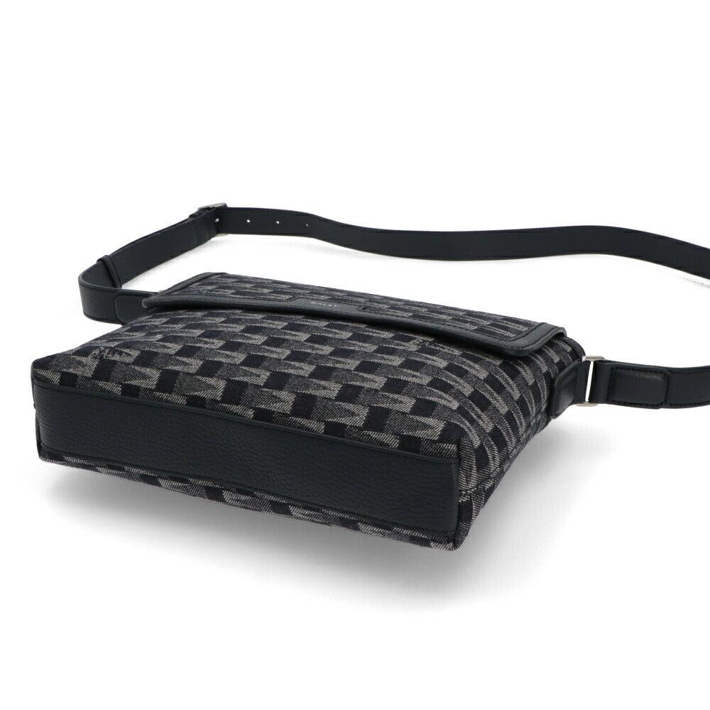 バリー BALLY バッグ ショルダーバッグ メンズ PENNANT CROSS ネイビー デニム レザー クロスボディーバッグ モノグラム 総柄  PENNANT CROSS/U507P
