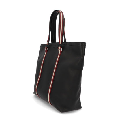 バリー BALLY バッグ トートバッグ ユニセックス CODE TOTE M ブラック レザー メンズ レディース ロゴ シルバー金具 シンプル 大容量 MAE02W