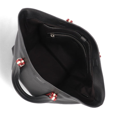 バリー BALLY バッグ トートバッグ ユニセックス CODE TOTE M ブラック レザー メンズ レディース ロゴ シルバー金具 シンプル 大容量 MAE02W