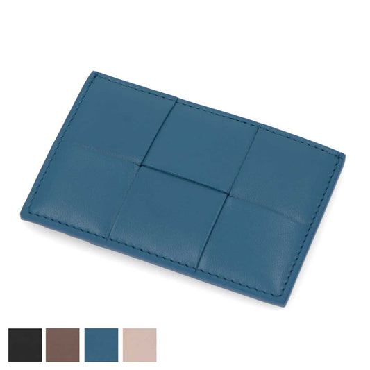 ボッテガ ヴェネタ BOTTEGA VENETA 雑貨 カードケース ユニセックス CASSETTE カセット ブラウン ブルー ピンク ブラック ラムスキン メンズ レディース マキシイントレチャート 定期入れ パスケース ロゴ シンプル 742693 VCQC4