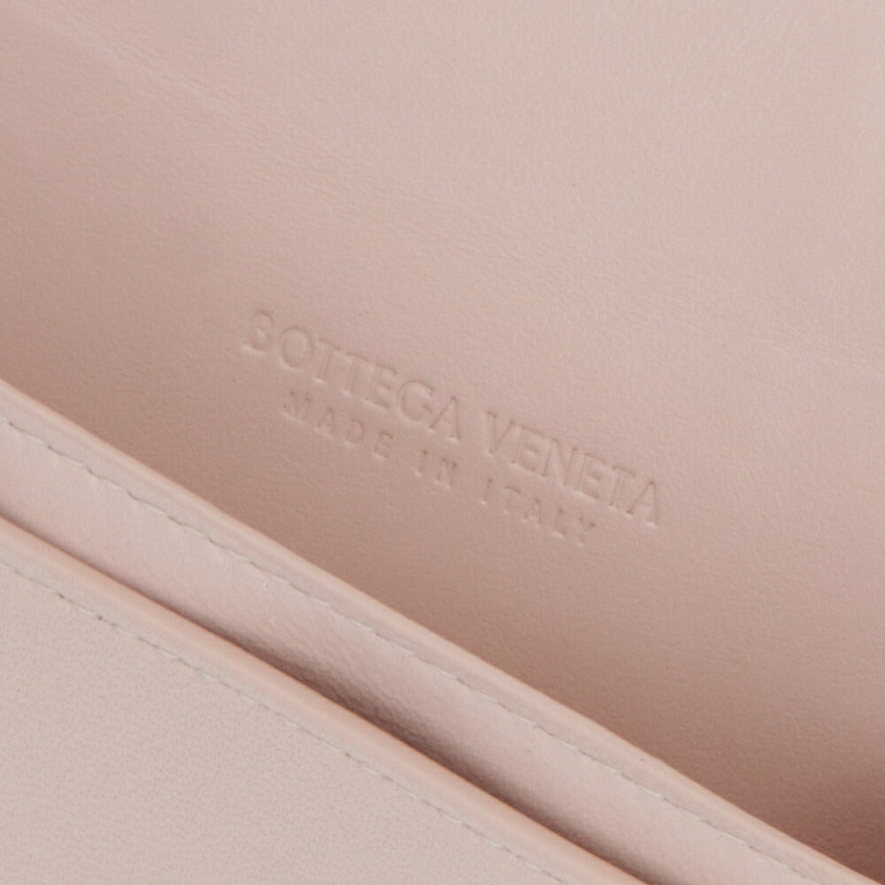BOTTEGA VENETA ボッテガ ヴェネタ ユニセックス 雑貨 カードケース ピンクベージュ ラムスキン マキシイントレチャート カセット 定期入れ カードケース シンプル 651396 VCQC4