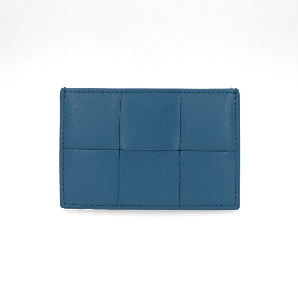 BOTTEGA VENETA カードケース ブルー カーフスキン マキシイントレチャート カセット 定期入れ 748052 VBWD3