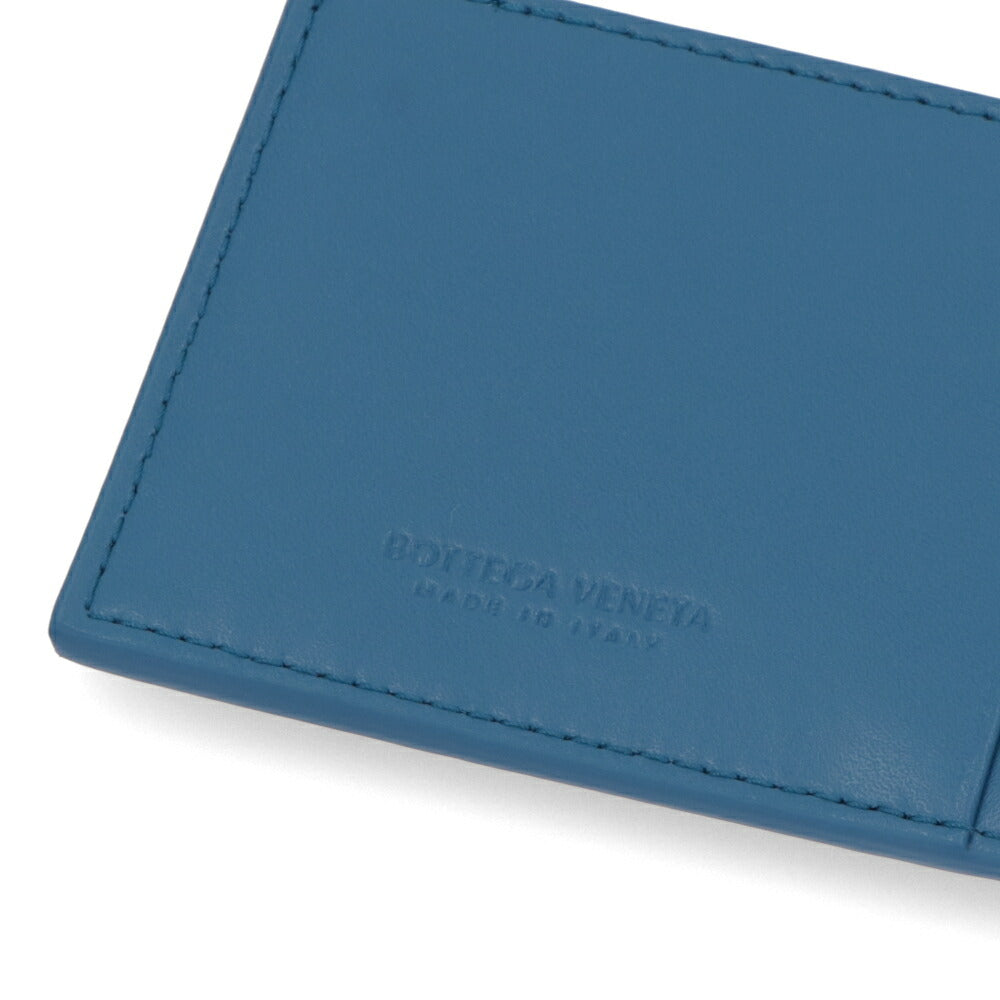 BOTTEGA VENETA カードケース ブルー カーフスキン マキシイントレチャート カセット 定期入れ 748052 VBWD3