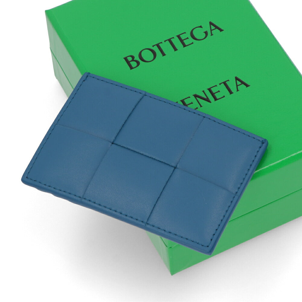 BOTTEGA VENETA カードケース ブルー カーフスキン マキシイントレチャート カセット 定期入れ 748052 VBWD3