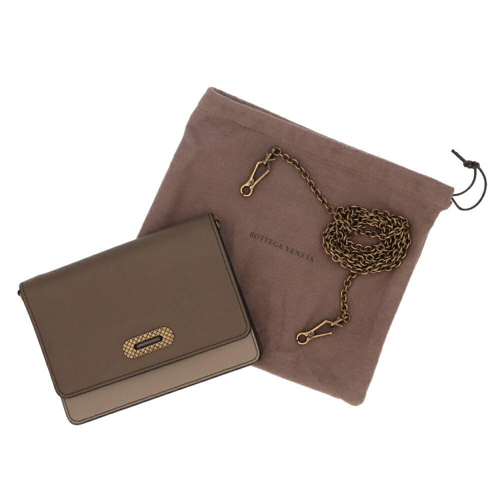 ボッテガ ヴェネタ チェーンショルダーバッグ ブラウン系