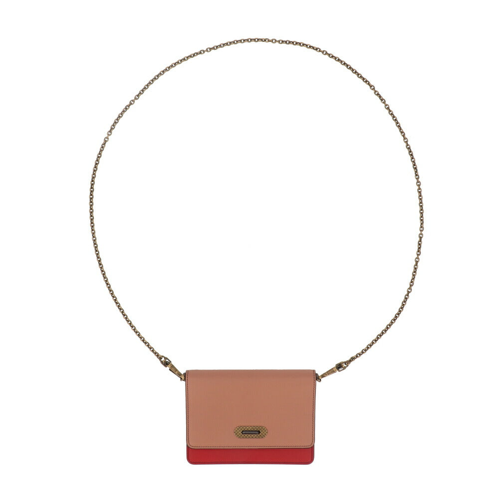 ボッテガ ヴェネタ チェーンショルダーバッグ ベージュ系