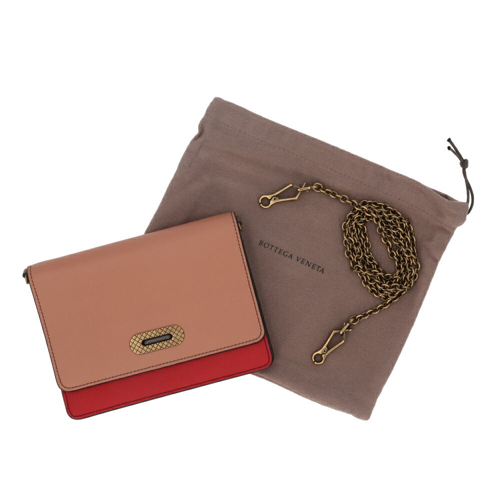 ボッテガ ヴェネタ チェーンショルダーバッグ ベージュ系