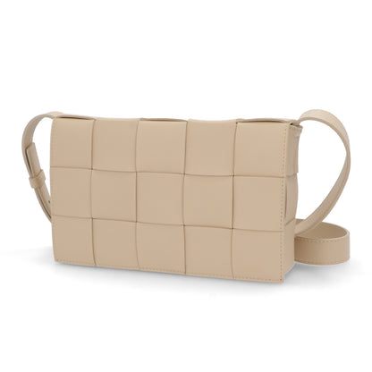 ボッテガ ヴェネタ BOTTEGA VENETA バッグ ショルダーバッグ レディース CASSETTE NAPPA ブラウン ベージュ ラムレザー クロスボディバッグ ボックス型 クラッチバッグ ショルダーバッグ 578004 VMAY1