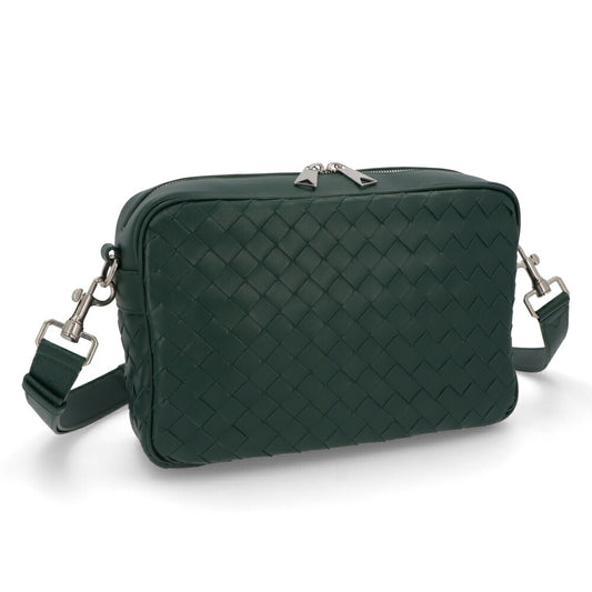ボッテガ ヴェネタ BOTTEGA VENETA バッグ ショルダーバッグ メンズ INTRECCIATO MEDIUM CAMERA BAG ディープグリーン カーフスキン クロスボディバッグ カメラバッグ イントレチャート 755925 V2HL1