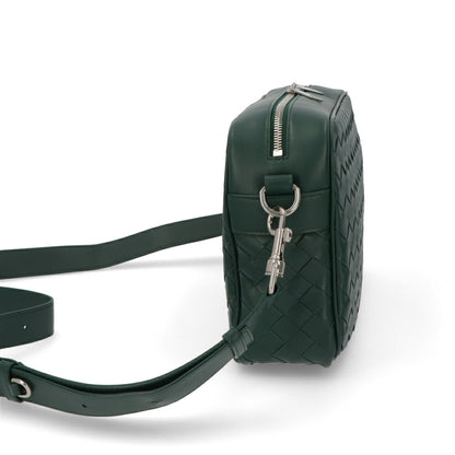 ボッテガ ヴェネタ BOTTEGA VENETA バッグ ショルダーバッグ メンズ INTRECCIATO MEDIUM CAMERA BAG ディープグリーン カーフスキン クロスボディバッグ カメラバッグ イントレチャート 755925 V2HL1