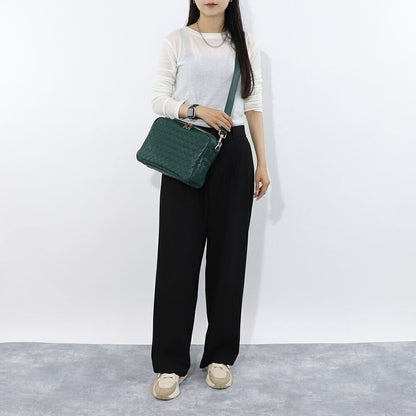 ボッテガ ヴェネタ BOTTEGA VENETA バッグ ショルダーバッグ メンズ INTRECCIATO MEDIUM CAMERA BAG ディープグリーン カーフスキン クロスボディバッグ カメラバッグ イントレチャート 755925 V2HL1