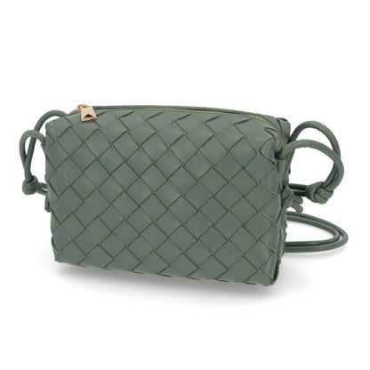 ボッテガ ヴェネタ BOTTEGA VENETA バッグ ショルダーバッグ レディース MINI LOOP ダルグリーン ラムスキン ミニクロスボディバッグ イントレチャートレザー カメラバッグ 723547 V1G11