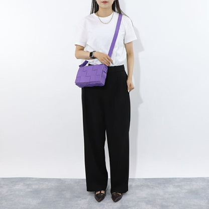 ボッテガ ヴェネタ BOTTEGA VENETA バッグ ショルダーバッグ レディース CASSETTE NAPPA パープル ホワイト サーモンピンク ラムレザー  クロスボディバッグ ボックス型 クラッチバッグ ショルダーバッグ 578004 VMAY1