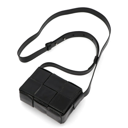 ボッテガ ヴェネタ BOTTEGA VENETA バッグ ショルダーバッグ ユニセックス CANDY CASSETTE ブラック 牛革 ナイロン ショルダーバッグ クロスボディバッグ キャンディーカセット ミニバッグ マキシイントレチャート 667048 VCQ72