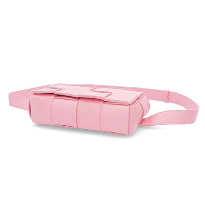 ボッテガ ヴェネタ BOTTEGA VENETA バッグ ショルダーバッグ レディース MINI CASSETTE ピンク ラムレザー ボディバッグ クロスボディバッグ ウエストバッグ マキシイントレチャート  668572 VMAY1