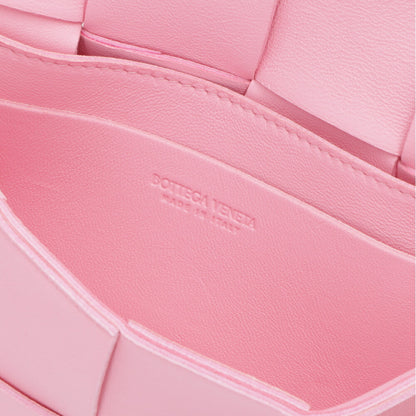 ボッテガ ヴェネタ BOTTEGA VENETA バッグ ショルダーバッグ レディース MINI CASSETTE ピンク ラムレザー ボディバッグ クロスボディバッグ ウエストバッグ マキシイントレチャート  668572 VMAY1