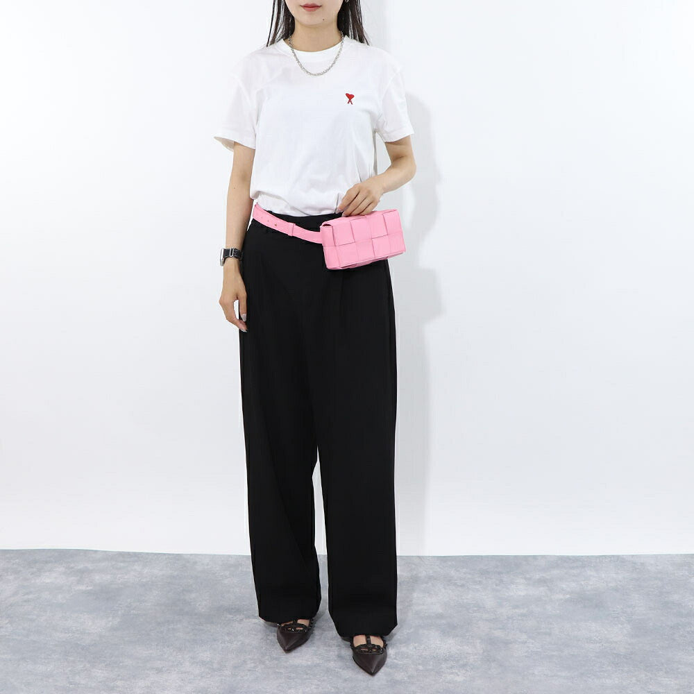 ボッテガ ヴェネタ BOTTEGA VENETA バッグ ショルダーバッグ レディース MINI CASSETTE ピンク ラムレザー ボディバッグ クロスボディバッグ ウエストバッグ マキシイントレチャート  668572 VMAY1