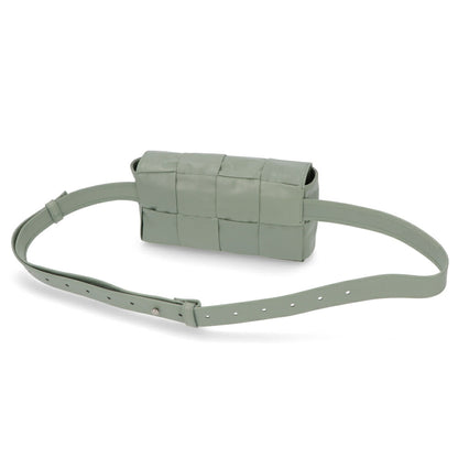 ボッテガ ヴェネタ BOTTEGA VENETA バッグ ショルダーバッグ ユニセックス CASSETTE  ライトグリーン ベージュ カーフスキン ペーパーカーフ マキシイントレチャートレザー ミニベルトバッグ ボディバッグ  651053 VCQ72