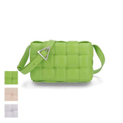 BOTTEGA VENETA ショルダーバッグ ライトグリーン ペールパープル ピーチピンク ラム PADDED CASSETTE クロスボディバッグ 591970 VCQR1