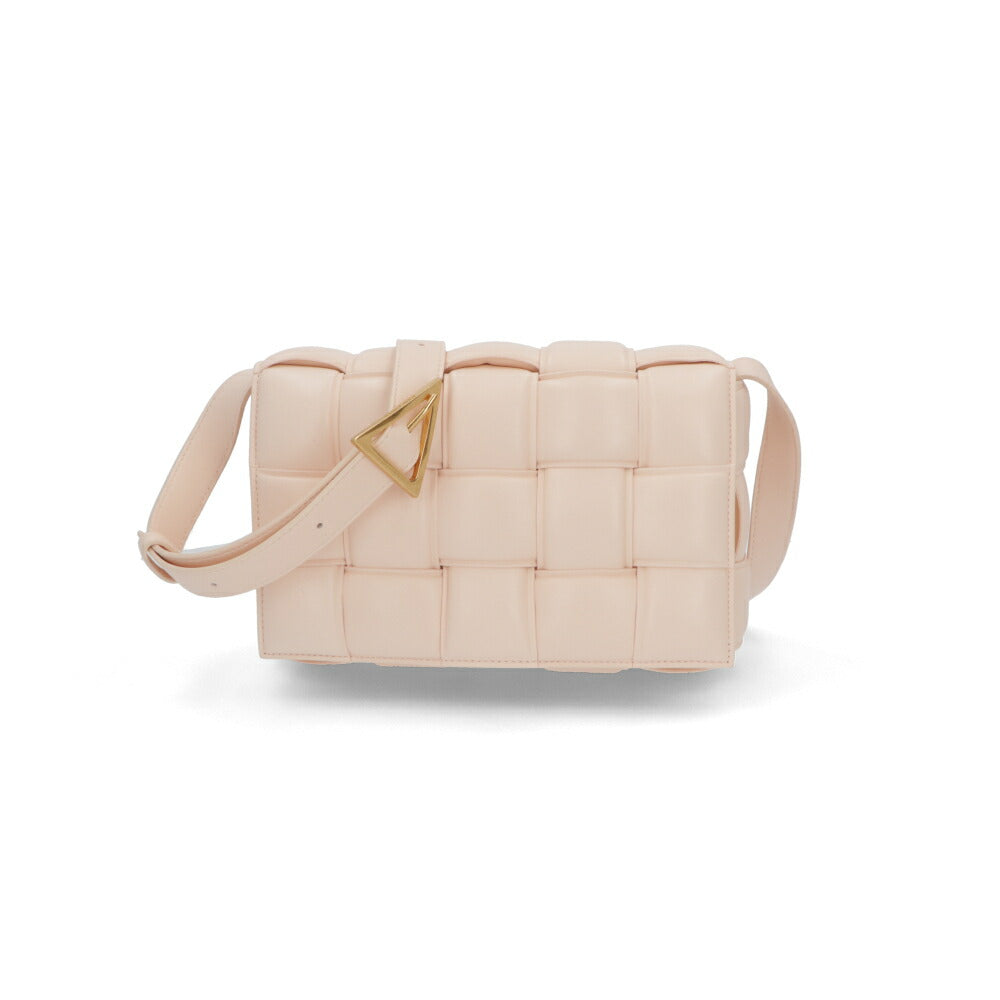 BOTTEGA VENETA ショルダーバッグ ライトグリーン ペールパープル ピーチピンク ラム PADDED CASSETTE クロスボディバッグ 591970 VCQR1