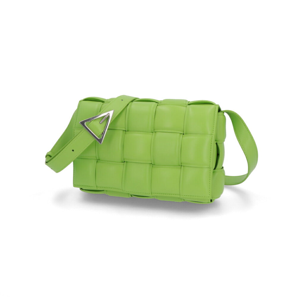 BOTTEGA VENETA ショルダーバッグ ライトグリーン ペールパープル ピーチピンク ラム PADDED CASSETTE クロスボディバッグ 591970 VCQR1