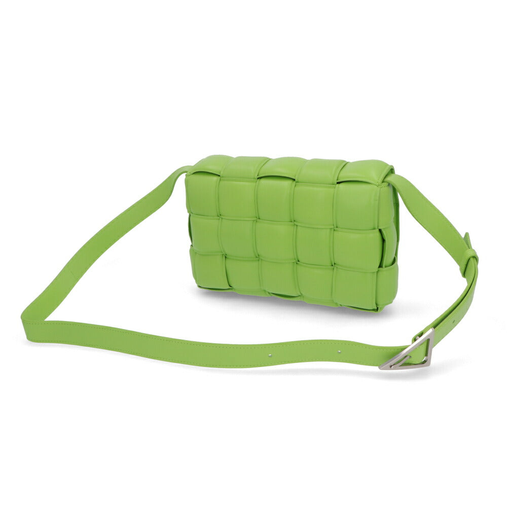 BOTTEGA VENETA ショルダーバッグ ライトグリーン ペールパープル ピーチピンク ラム PADDED CASSETTE クロスボディバッグ 591970 VCQR1