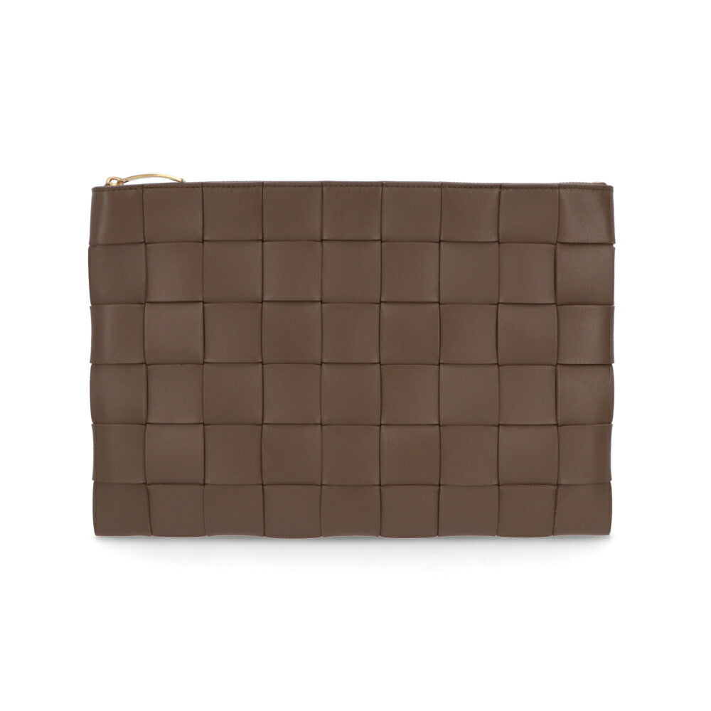 BOTTEGA VENETA クラッチバッグ ブラウン マキシイントレチャート 651409 VCQC1