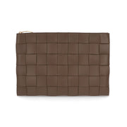 BOTTEGA VENETA クラッチバッグ ブラウン マキシイントレチャート 651409 VCQC1