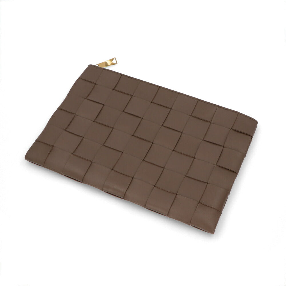 BOTTEGA VENETA クラッチバッグ ブラウン マキシイントレチャート 651409 VCQC1