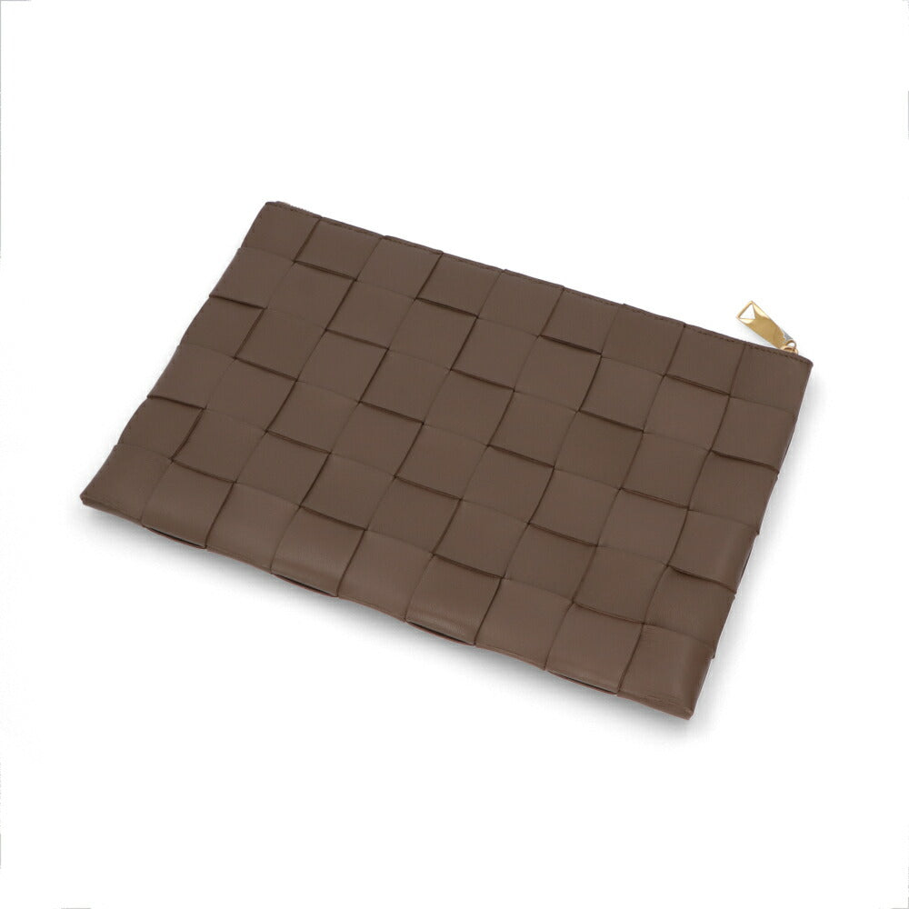 BOTTEGA VENETA クラッチバッグ ブラウン マキシイントレチャート 651409 VCQC1