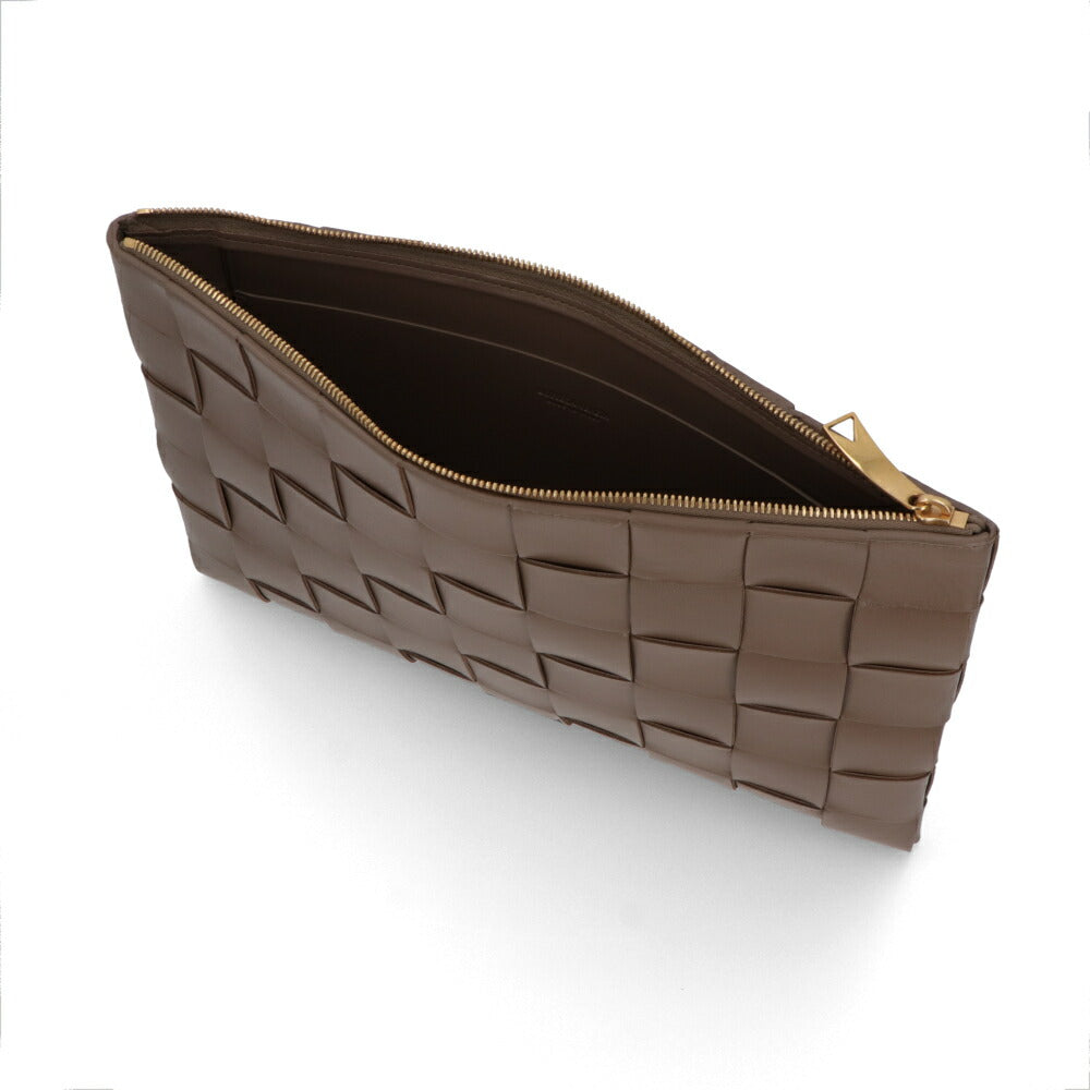 BOTTEGA VENETA クラッチバッグ ブラウン マキシイントレチャート 651409 VCQC1