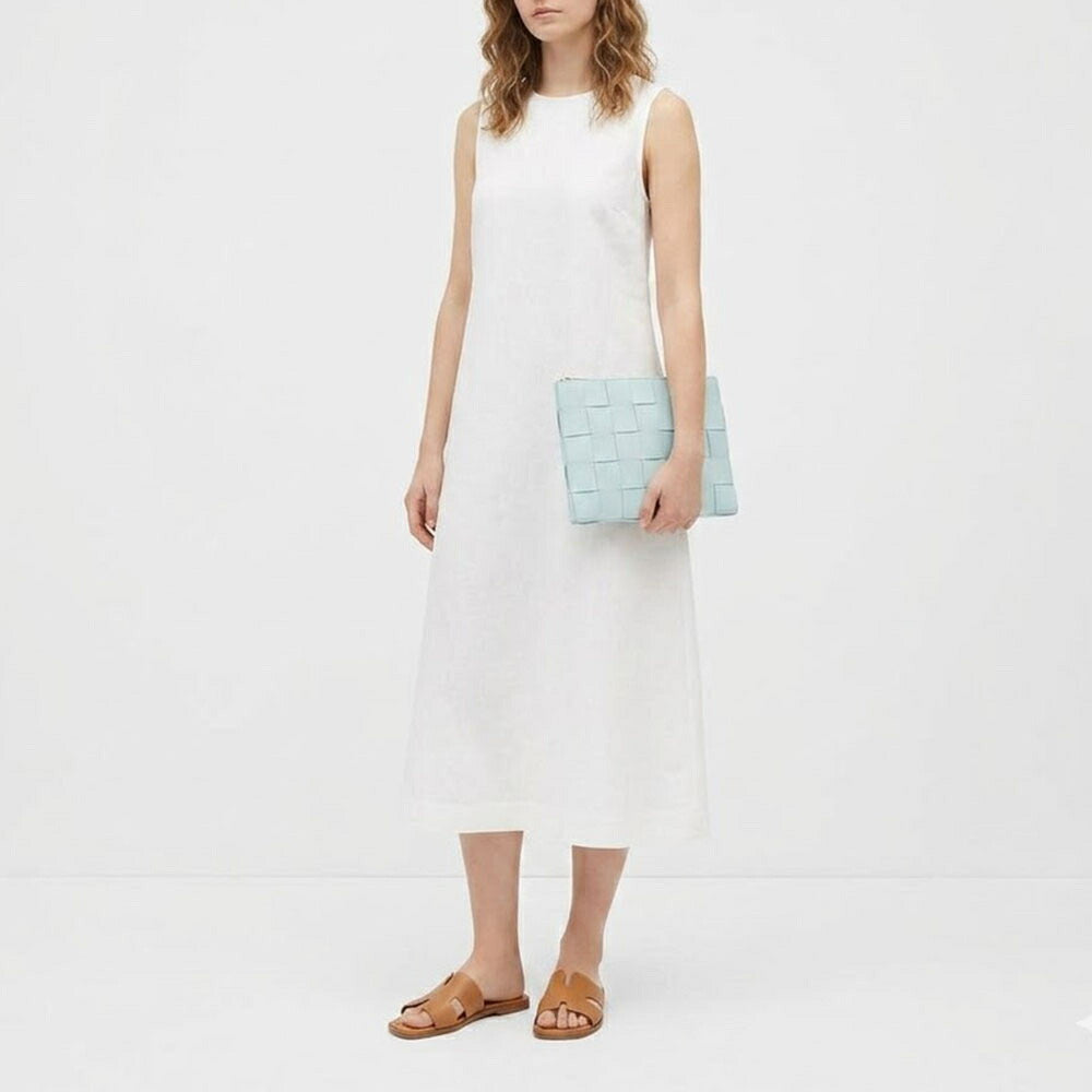 BOTTEGA VENETA クラッチバッグ ライトブルー マキシイントレチャート 652931 VCQC1