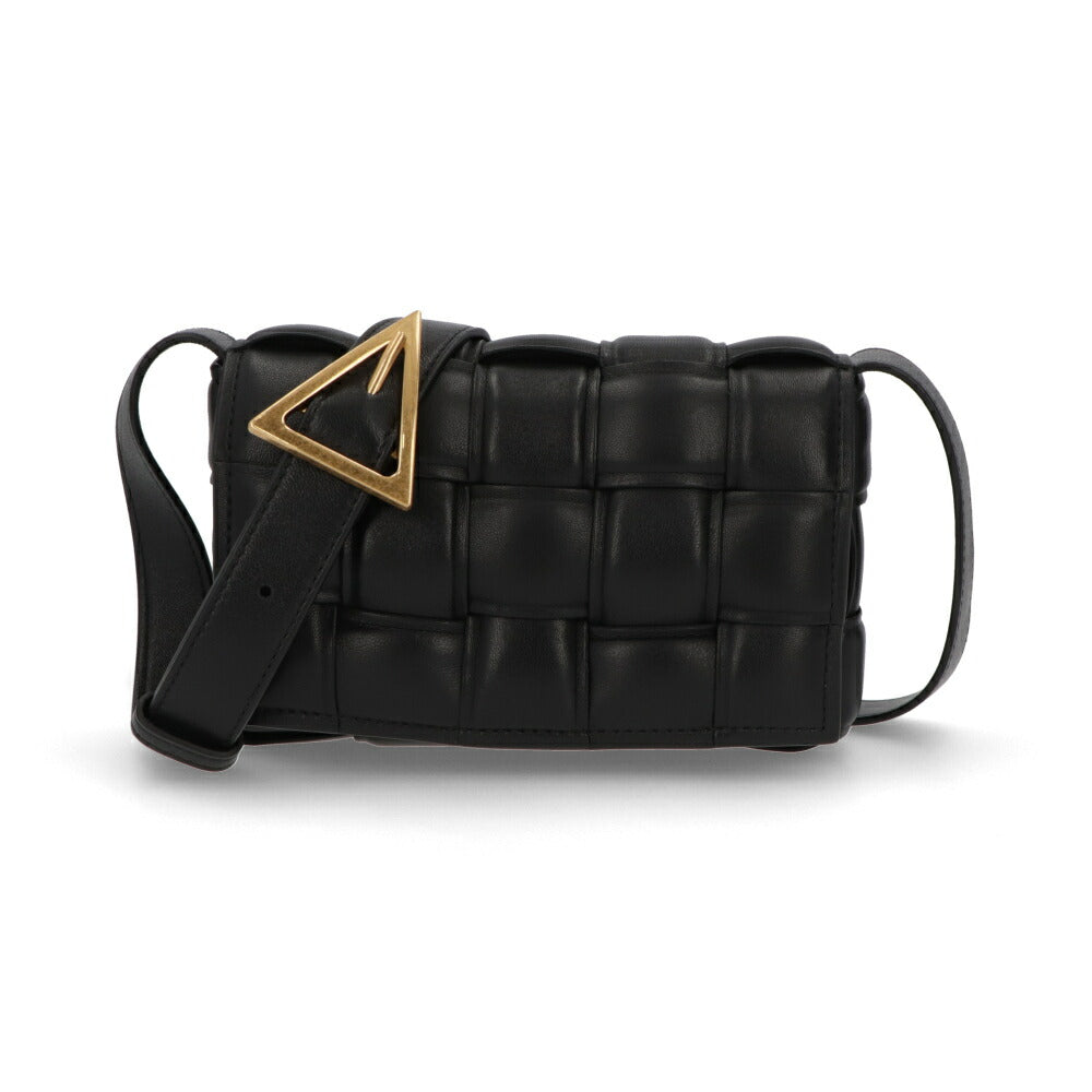 BOTTEGA VENETA ショルダーバッグ ブラック マキシイントレチャート カセット 717506 VCQR1