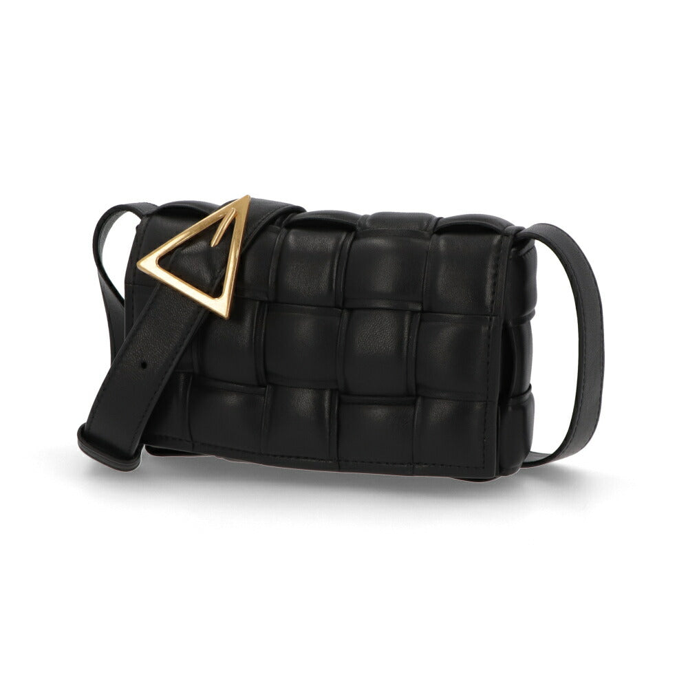 BOTTEGA VENETA ショルダーバッグ ブラック マキシイントレチャート カセット 717506 VCQR1