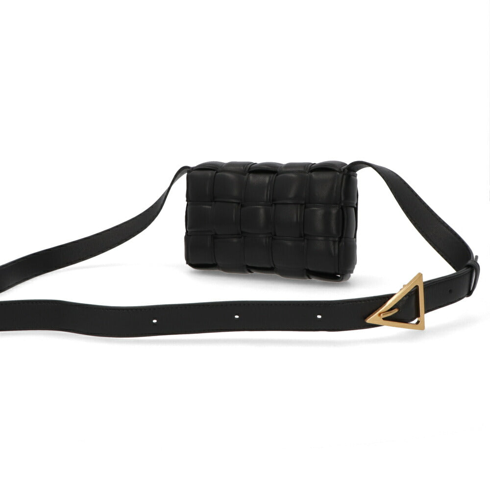 BOTTEGA VENETA ショルダーバッグ ブラック マキシイントレチャート カセット 717506 VCQR1