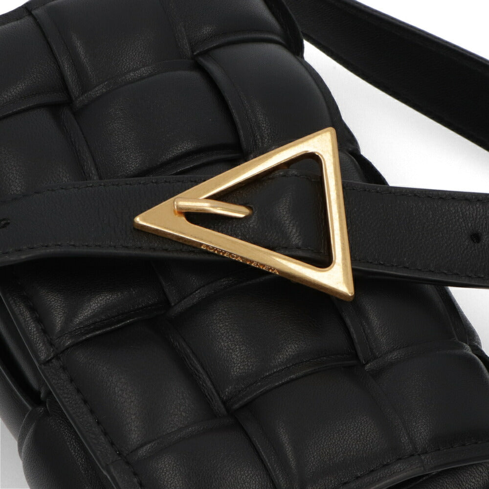 BOTTEGA VENETA ショルダーバッグ ブラック マキシイントレチャート カセット 717506 VCQR1