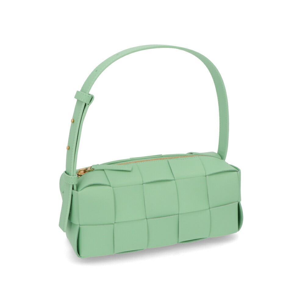 BOTTEGA VENETA ハンドバッグ グリーン ブルー マキシイントレチャート カセット 729166 VMAY1