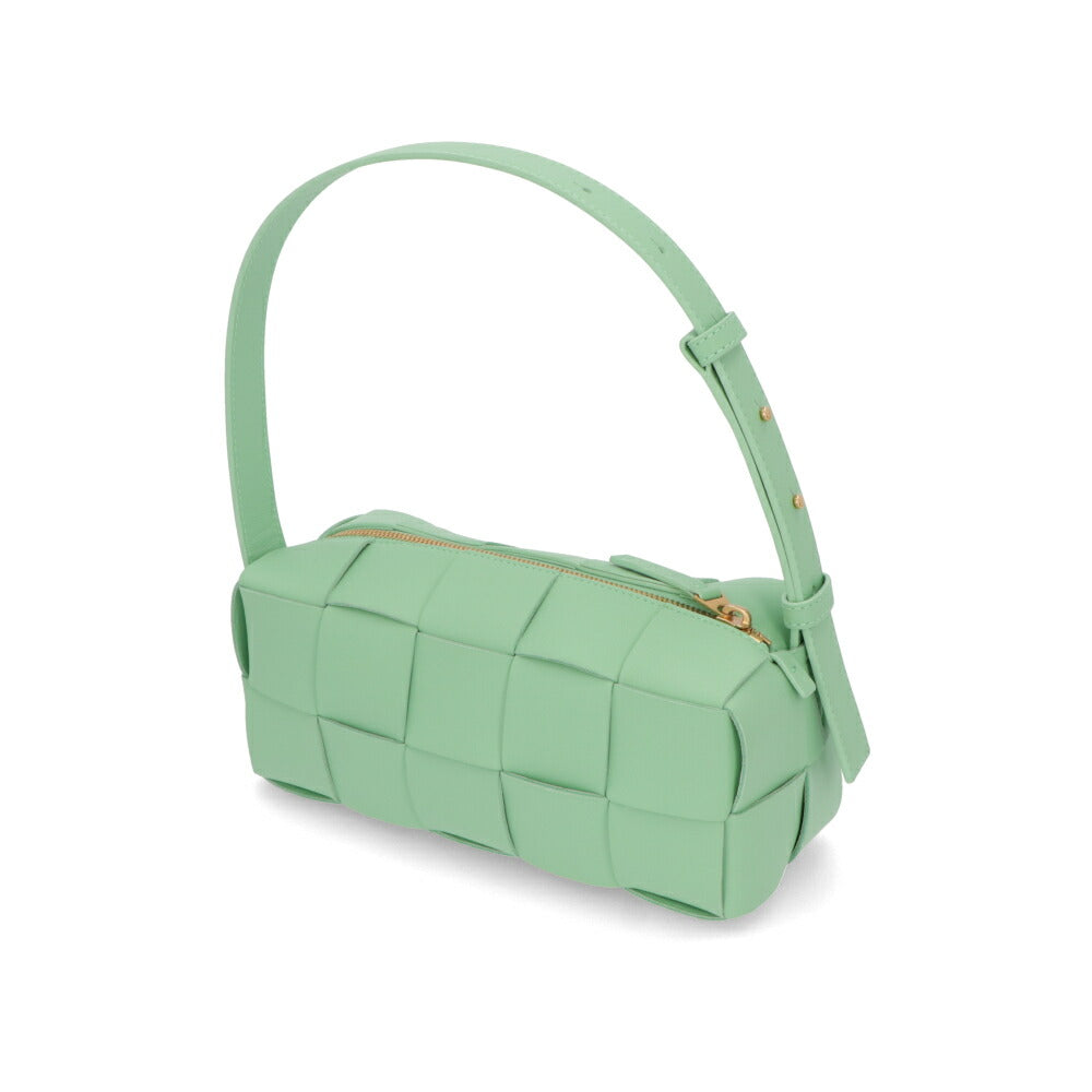BOTTEGA VENETA ハンドバッグ グリーン ブルー マキシイントレチャート カセット 729166 VMAY1