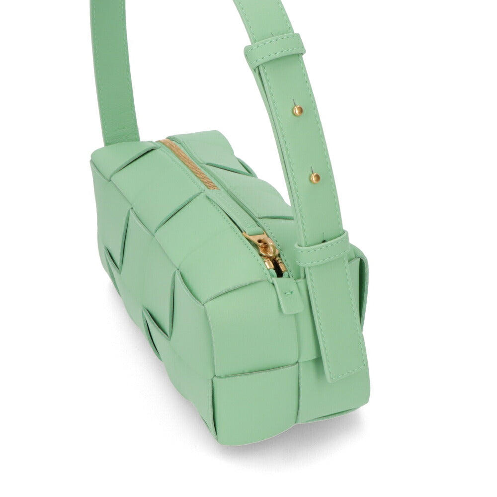 BOTTEGA VENETA ハンドバッグ グリーン ブルー マキシイントレチャート カセット 729166 VMAY1