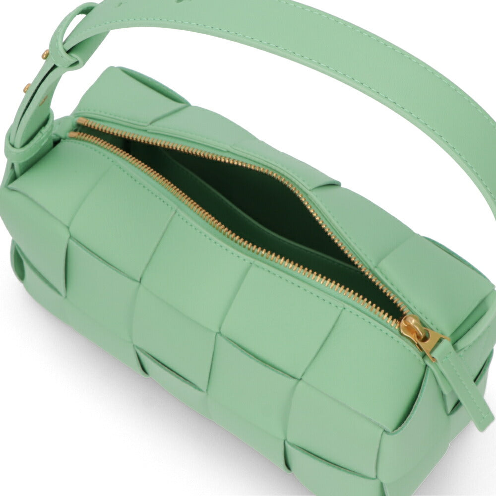 BOTTEGA VENETA ハンドバッグ グリーン ブルー マキシイントレチャート カセット 729166 VMAY1