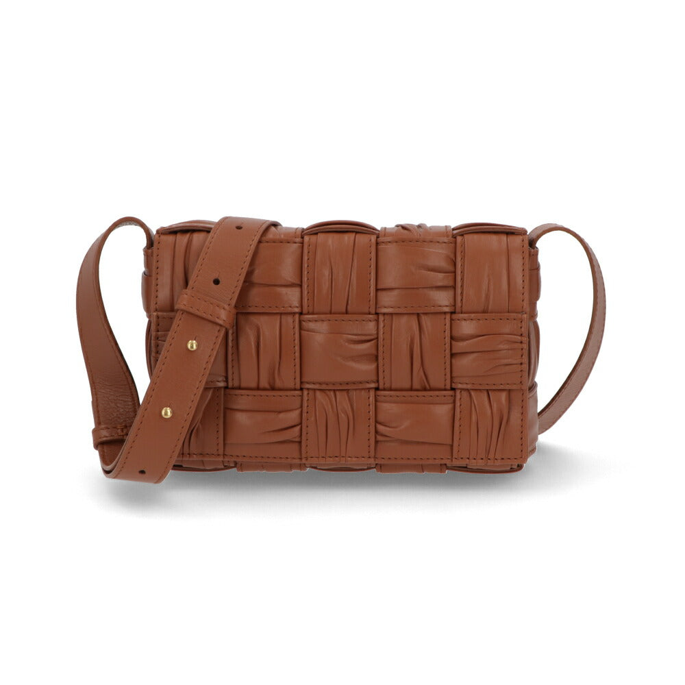 BOTTEGA VENETA ショルダーバッグ ブラウン カーフスキン マキシイントレチャート カセット  イントレチャートレザー 736253 V2FY1